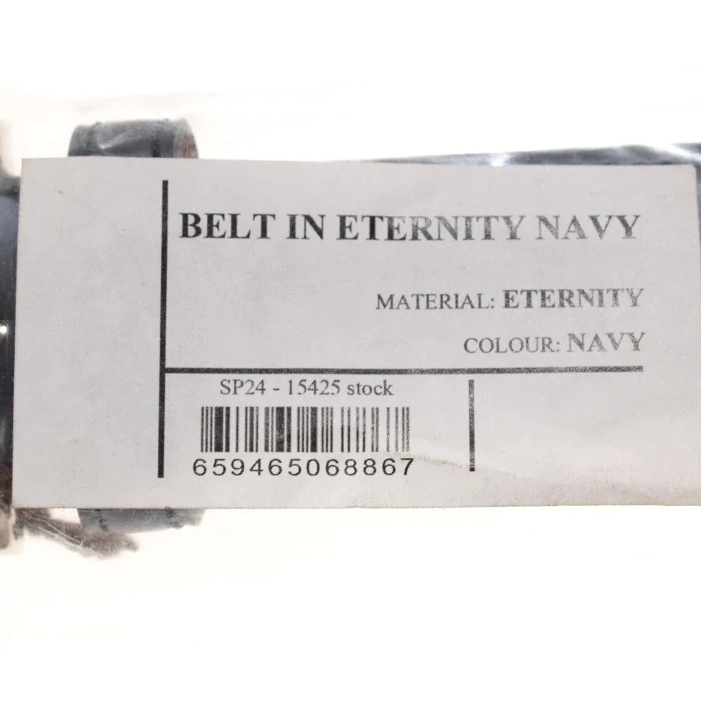 Di Bianco NWT Cut to Size Dress Belt In Solid Navy Blue Leather One Size